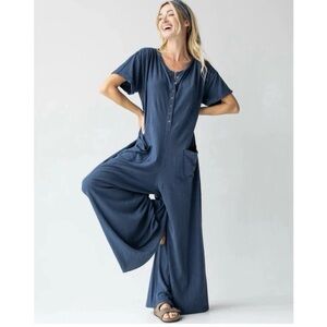 Natural Life Jenna Jumpsuit Denim Blue S/M Oversized Cotton Casual
Lagenlook